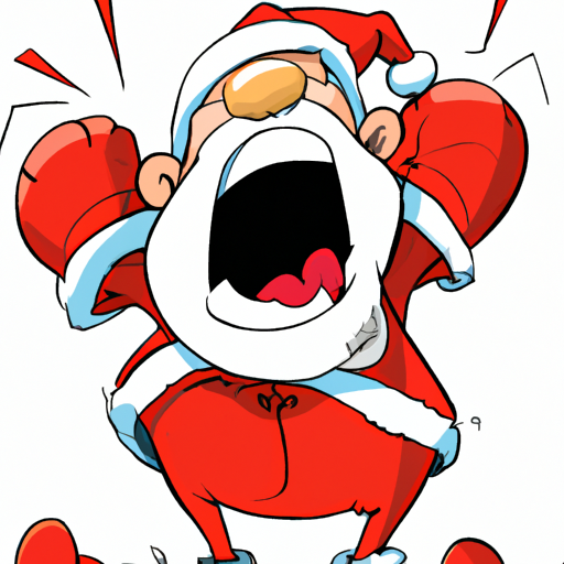 Santa Claus gritando, se acerca la nadidad Blank Meme Template