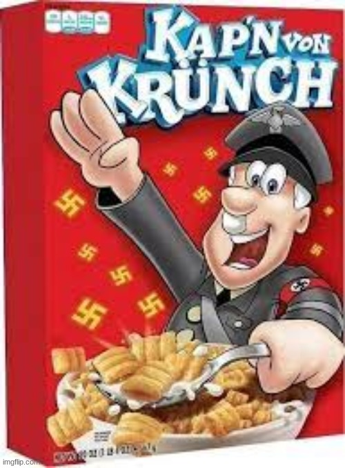 On a unrelated note what do I draw | image tagged in nazi,captain crunch cereal | made w/ Imgflip meme maker