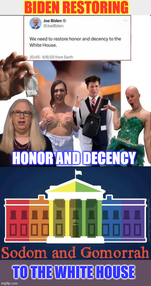 This is how Biden restores "Honor and decency" to the White House | BIDEN RESTORING; HONOR AND DECENCY; TO THE WHITE HOUSE | image tagged in biden,disrespect,white house | made w/ Imgflip meme maker