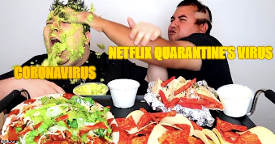 Netflix Virus vs Real | CORONAVIRUS; NETFLIX QUARANTINE'S VIRUS | image tagged in nikocado-avocado | made w/ Imgflip meme maker