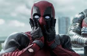 Deadpool shocked face Blank Meme Template