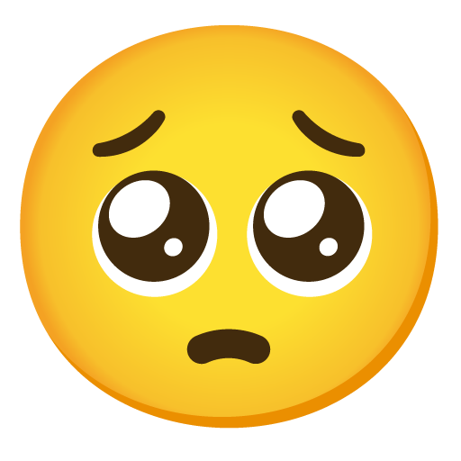 High Quality Pleading Face Emoji Blank Meme Template