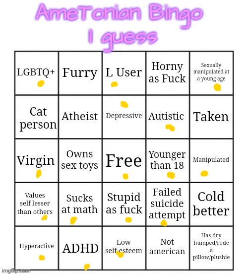 what am i doing with my life | image tagged in ametonian bingo | made w/ Imgflip meme maker