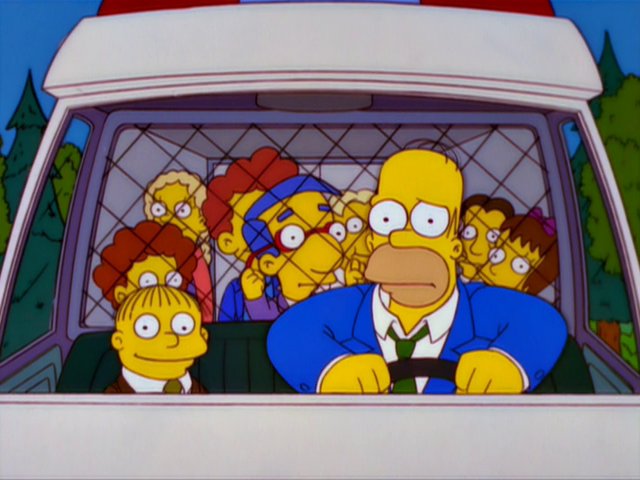 Homer Driving van Blank Meme Template