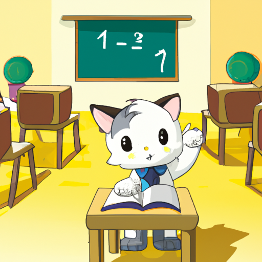 Cute kitten in the class at university Blank Meme Template