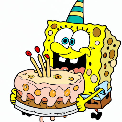 High Quality spongebob eating a cake Blank Meme Template