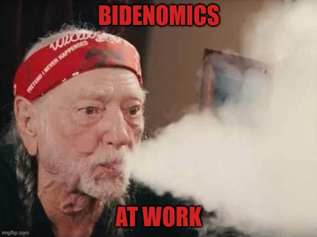 Bidenomics | BIDENOMICS; AT WORK | image tagged in fjb,joe biden,biden,maga,brandon,economy | made w/ Imgflip meme maker
