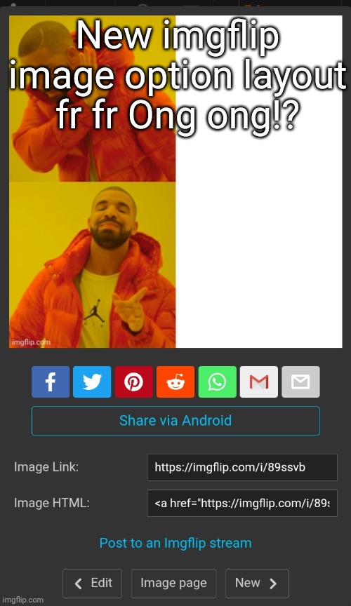 New imgflip image option layout fr fr Ong ong!? | made w/ Imgflip meme maker