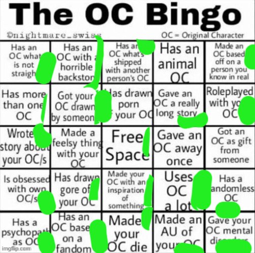 Do you guys wanna see my principal oc? | image tagged in the oc bingo | made w/ Imgflip meme maker