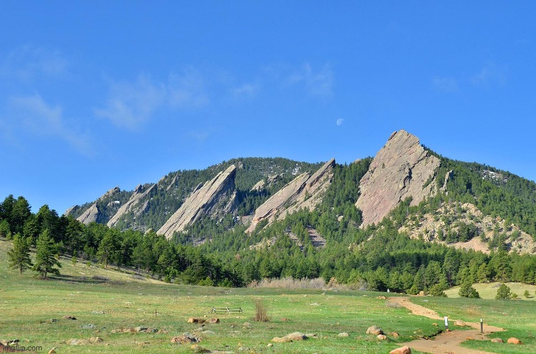 The flatirons in Boulder | image tagged in rocks,cool,wow | made w/ Imgflip meme maker