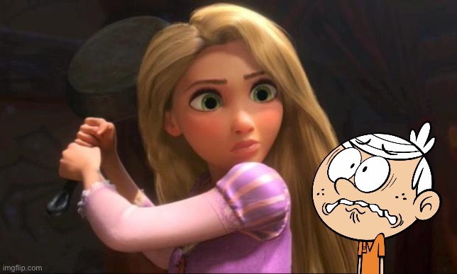 Lincoln is Kinda Frightened | image tagged in rapunzel,lincoln loud,the loud house,deviantart,disney,disney princess | made w/ Imgflip meme maker