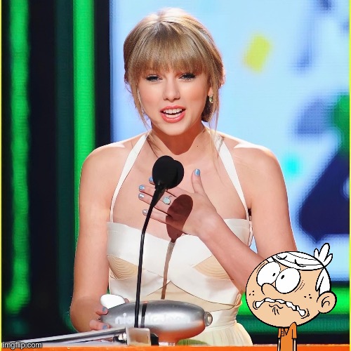 Lincoln Loud Has a Crush on Taylor Swift | image tagged in taylor swift nickelodeon speech,lincoln loud,the loud house,deviantart,pretty girl | made w/ Imgflip meme maker