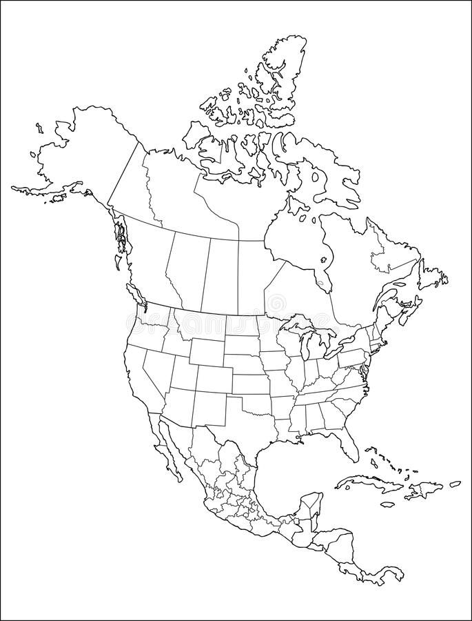 The Map of North America Blank Meme Template