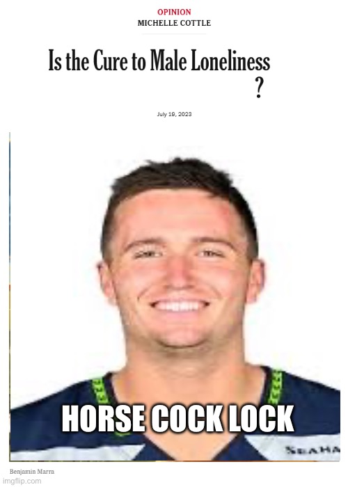 Is the cure to male loneliness | HORSE COCK LOCK | image tagged in is the cure to male loneliness | made w/ Imgflip meme maker