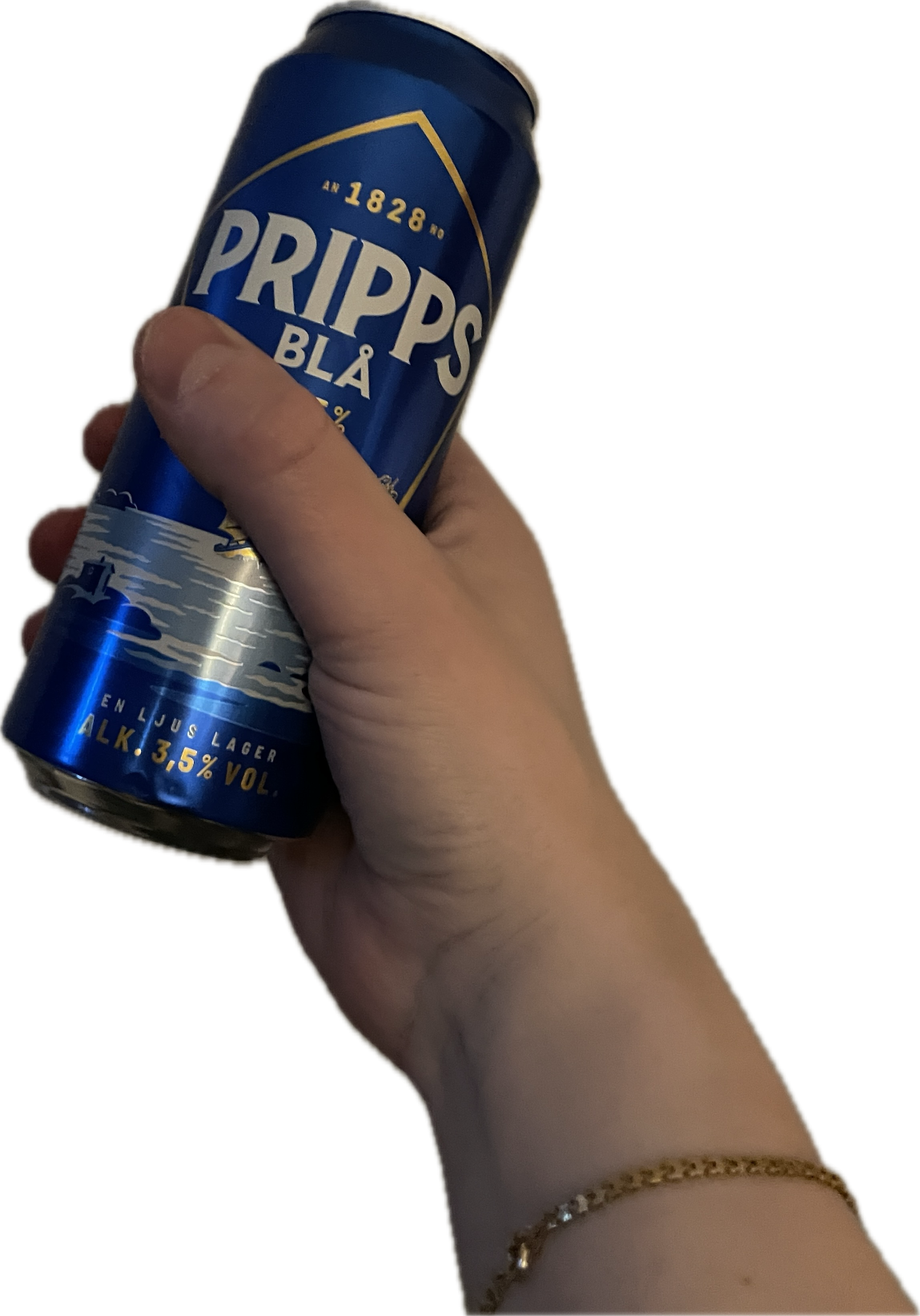 High Quality Hand Holding beer pripps Blank Meme Template