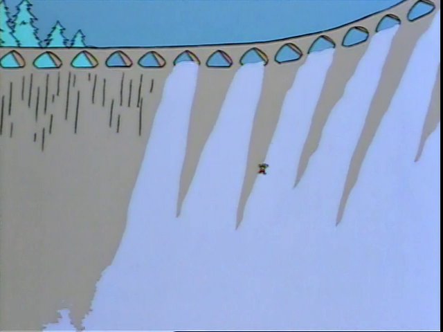 Milhouse Falling off dam Blank Meme Template