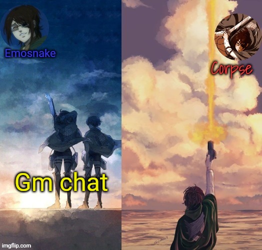 Shared Hange template | Gm chat | image tagged in shared hange template | made w/ Imgflip meme maker