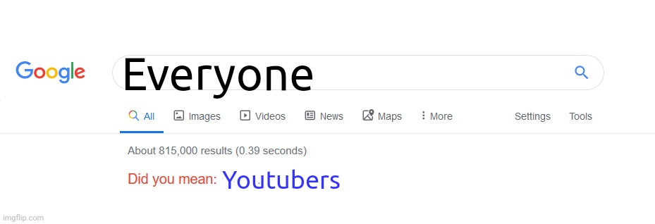 Did you mean | Everyone Youtubers | image tagged in did you mean | made w/ Imgflip meme maker