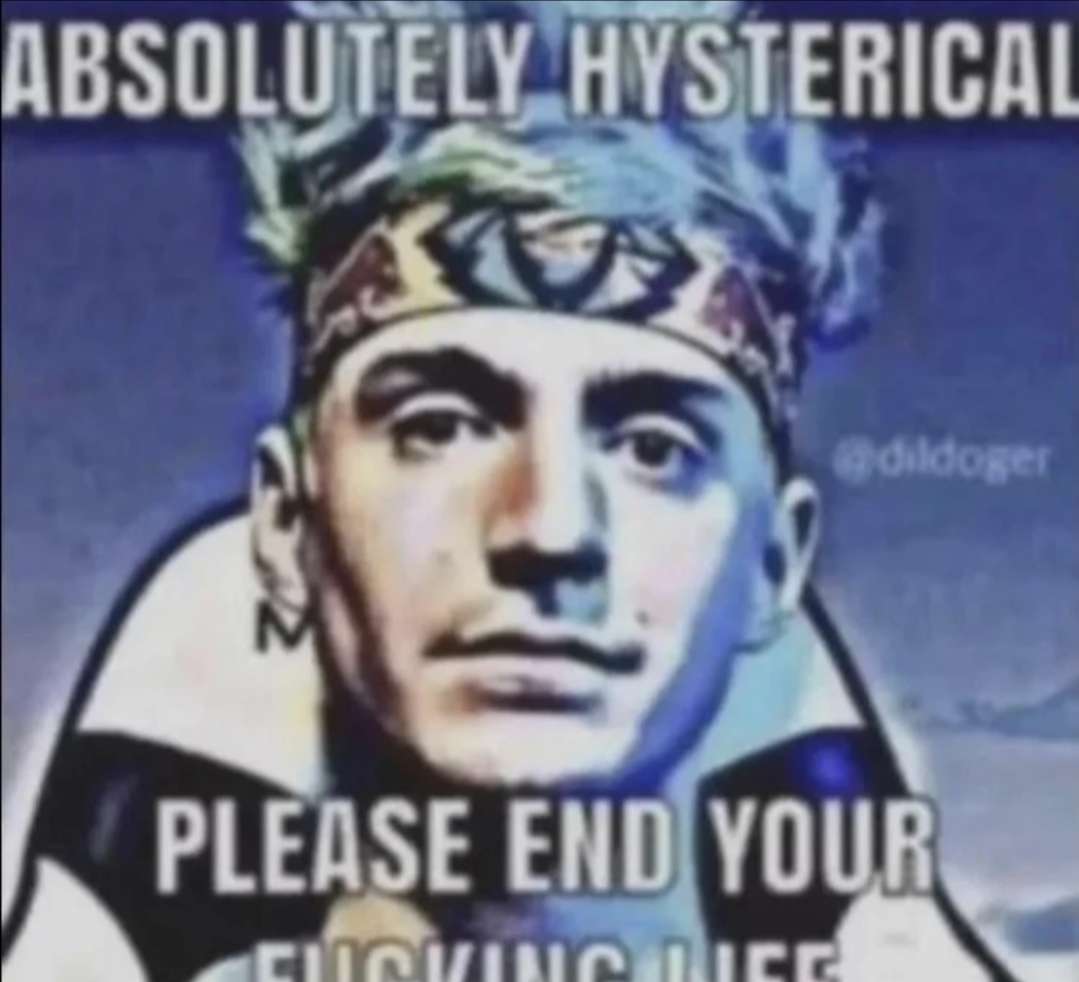 absolutely hysterical Blank Meme Template