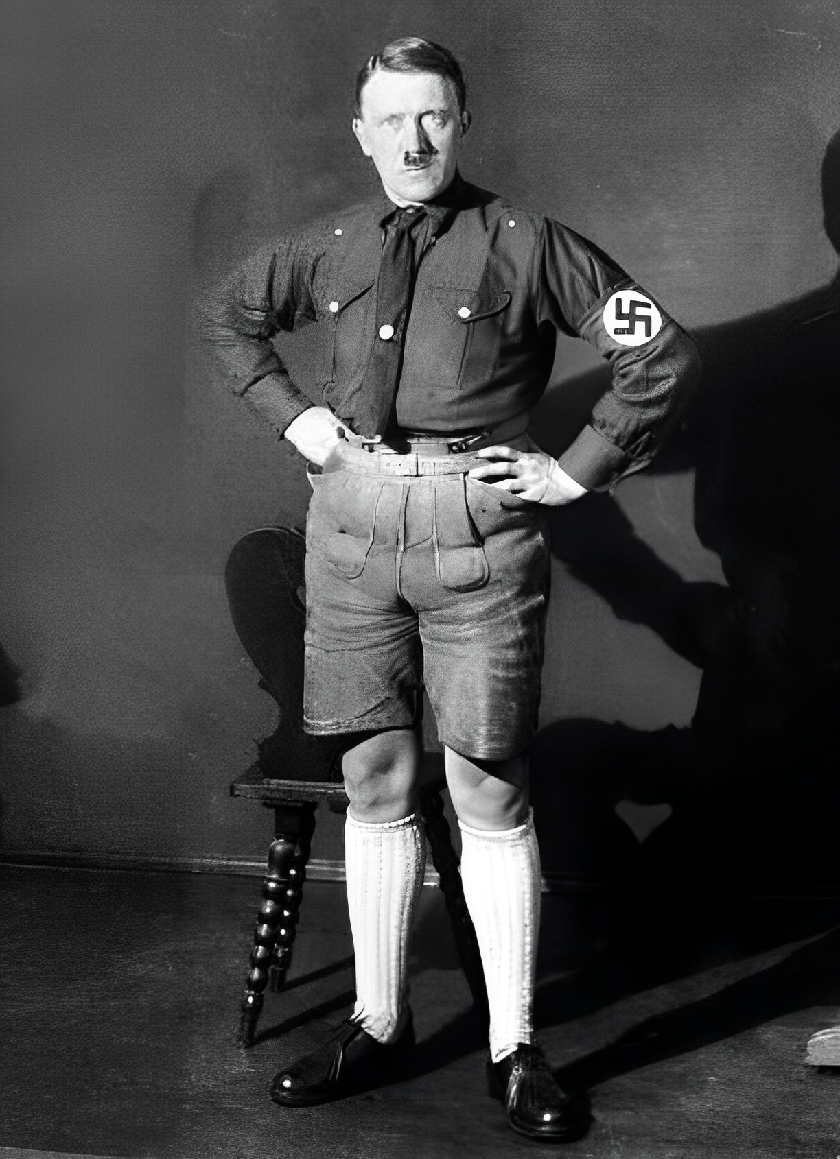 High Quality hitler in shorts Blank Meme Template