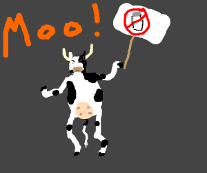 High Quality Striking Cow Blank Meme Template