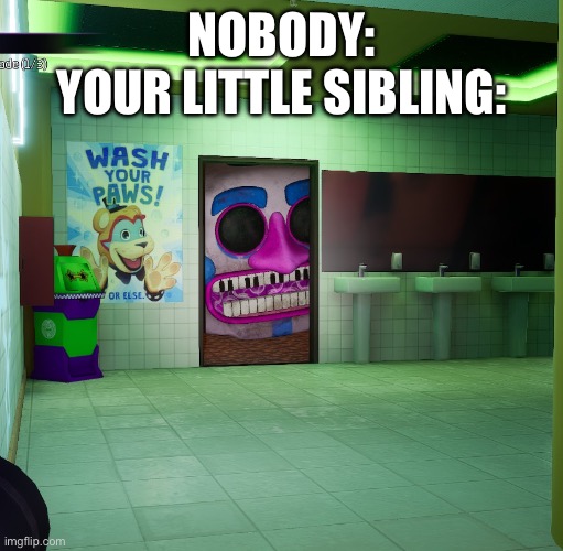 Real | NOBODY:
YOUR LITTLE SIBLING: | image tagged in music man | made w/ Imgflip meme maker