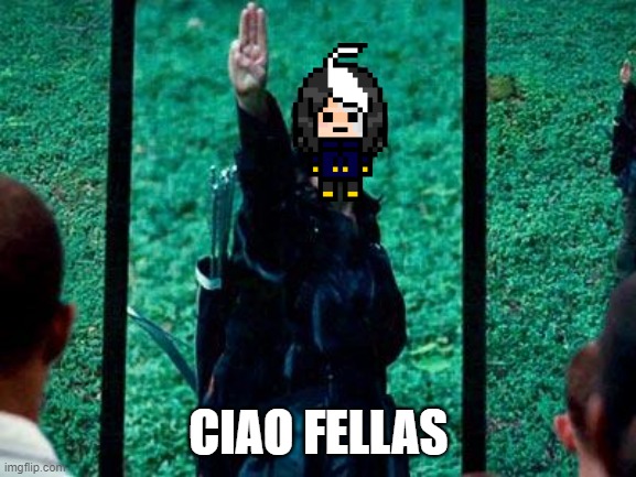 :D | CIAO FELLAS | image tagged in hunger games 2 | made w/ Imgflip meme maker