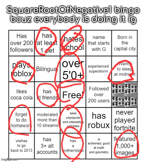 sqrt-1bingo | image tagged in sqrt-1bingo | made w/ Imgflip meme maker