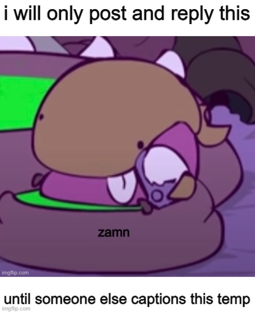 funi challenge... i mean zamn | i will only post and reply this; until someone else captions this temp | image tagged in derpfestor zamn | made w/ Imgflip meme maker