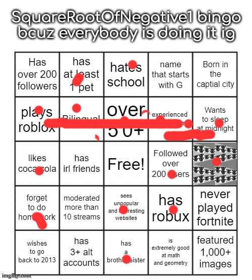 sqrt-1bingo | image tagged in sqrt-1bingo | made w/ Imgflip meme maker