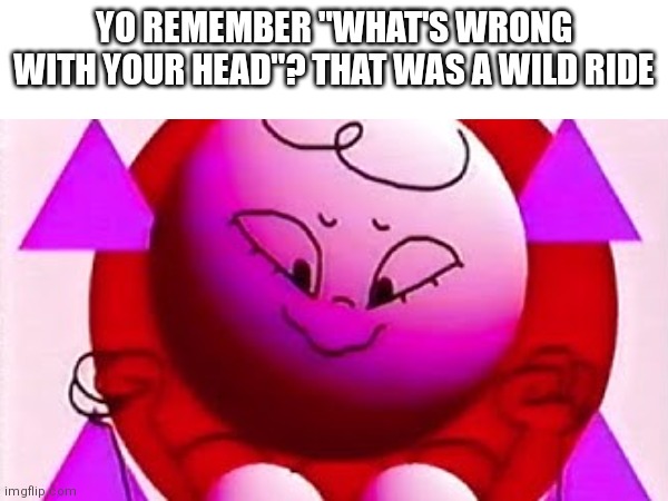 What's wrong with YOUR head? | YO REMEMBER "WHAT'S WRONG WITH YOUR HEAD"? THAT WAS A WILD RIDE | image tagged in memes,what's wrong with your head,head | made w/ Imgflip meme maker
