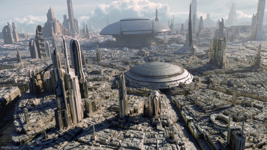 We have something in store for this place | image tagged in la fighissima coruscant | made w/ Imgflip meme maker