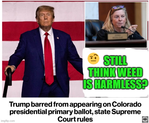 STILL THINK WEED IS HARMLESS? | image tagged in trump,colorado,election,2024 | made w/ Imgflip meme maker