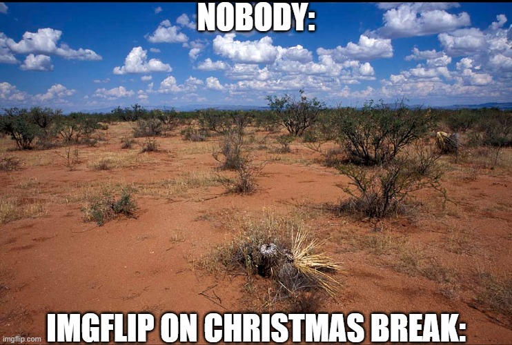Just a prediction | NOBODY:; IMGFLIP ON CHRISTMAS BREAK: | image tagged in dessert,funny,funny memes,fun,relatable,memes | made w/ Imgflip meme maker