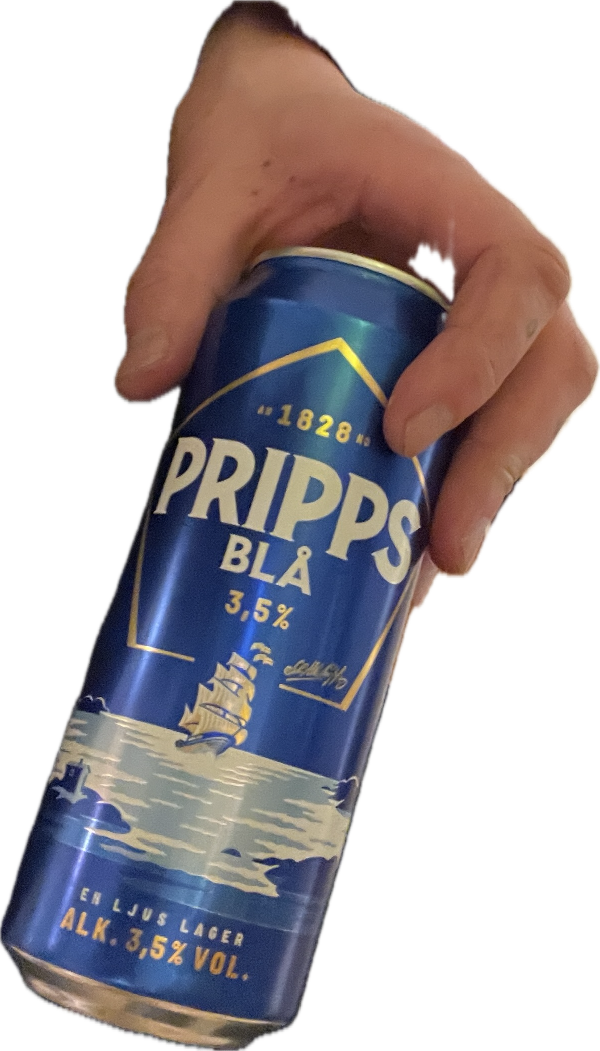 High Quality Hang dangling a can of pripps blå Blank Meme Template