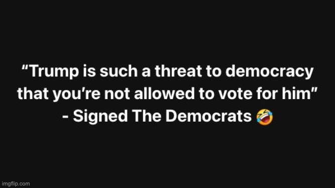 Trump Democracy | image tagged in trump | made w/ Imgflip meme maker