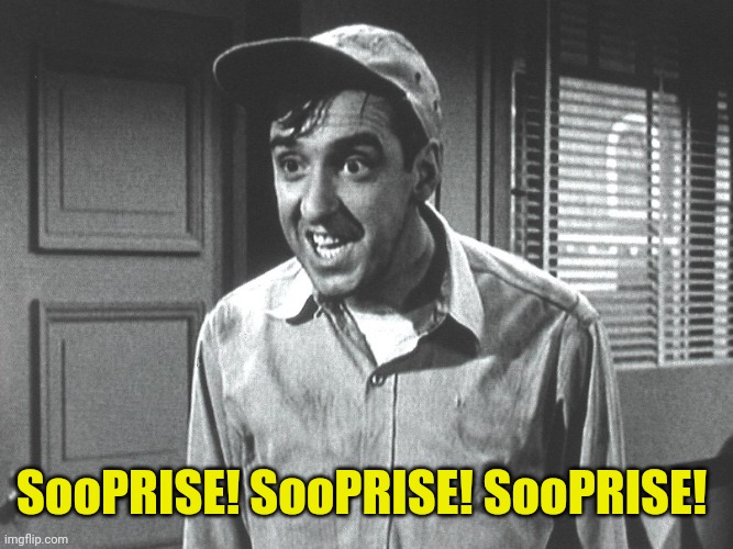 Gomer | SooPRISE! SooPRISE! SooPRISE! | image tagged in gomer | made w/ Imgflip meme maker