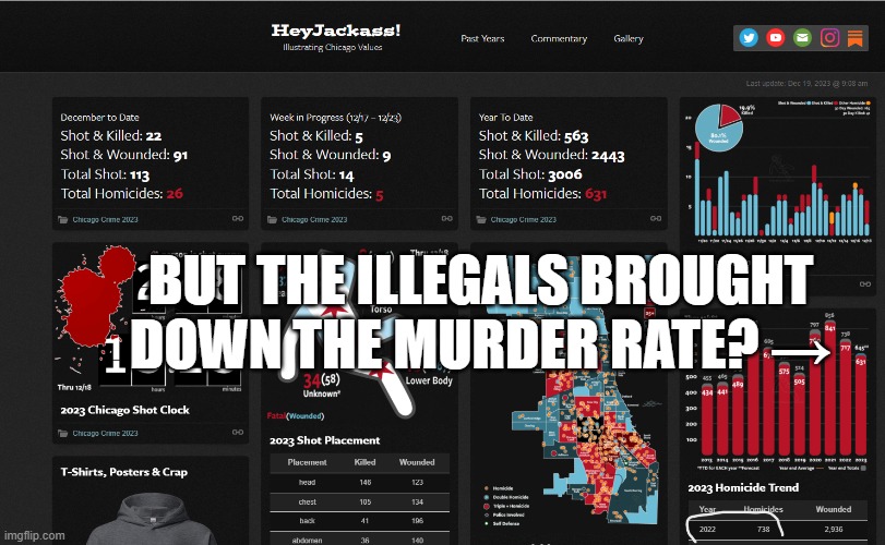 Chicago Murder rate down with influx of illegals | BUT THE ILLEGALS BROUGHT DOWN THE MURDER RATE? → | image tagged in chicago,murder,crime,mayor,crimes johnson,brandon | made w/ Imgflip meme maker