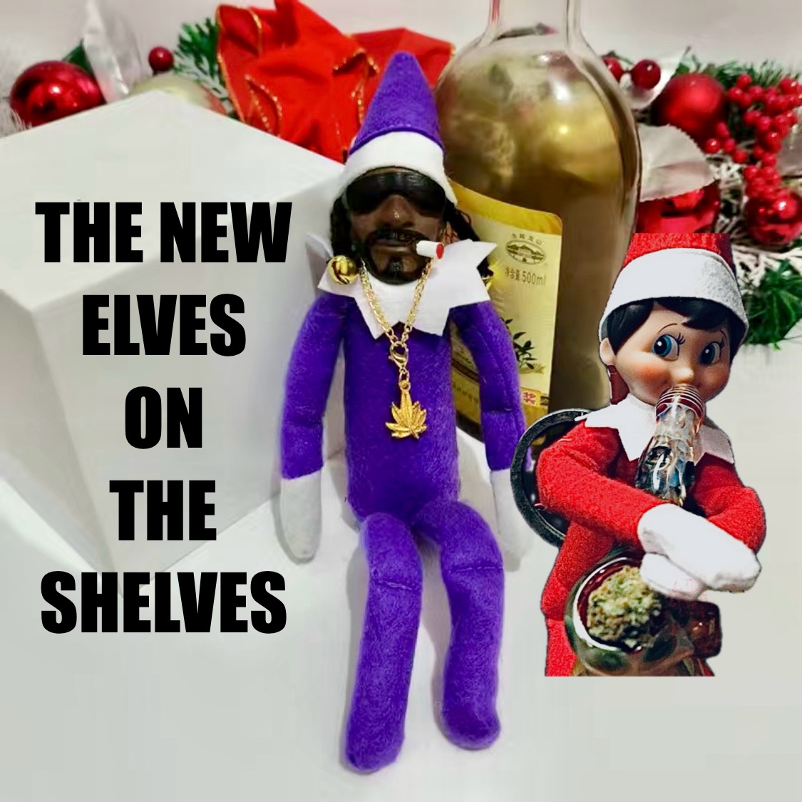 Snoop Elf on the Shelf Blank Meme Template