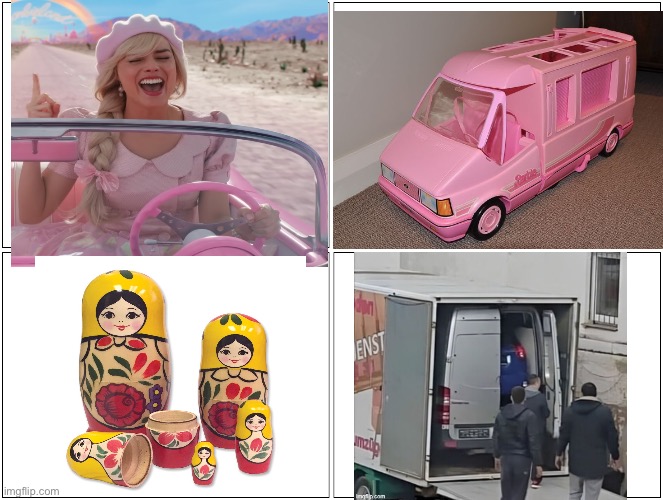 Barbie doll vs Matroyshka doll | image tagged in barbie,doll,dolls,matroyshka,vans | made w/ Imgflip meme maker