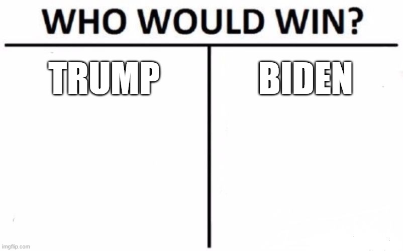 Who Would Win? | TRUMP; BIDEN | image tagged in memes,who would win | made w/ Imgflip meme maker