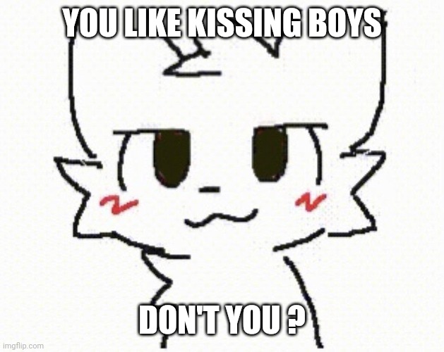 you like kissing boys | YOU LIKE KISSING BOYS DON'T YOU ? | image tagged in you like kissing boys | made w/ Imgflip meme maker