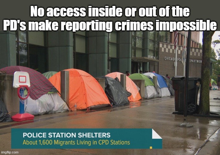 No access inside or out of the PD's make reporting crimes impossible | made w/ Imgflip meme maker