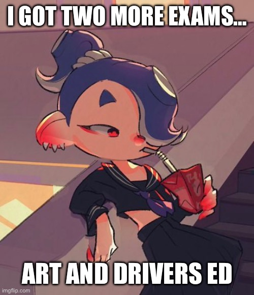 I’m not worried about art but I’m worried about drivers ed | I GOT TWO MORE EXAMS…; ART AND DRIVERS ED | made w/ Imgflip meme maker