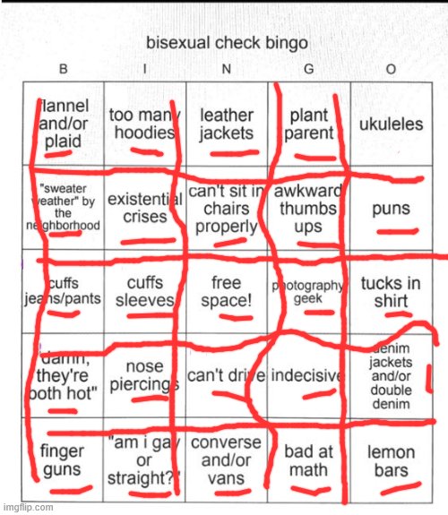 Bisexual bingo!!! | image tagged in bisexual bingo | made w/ Imgflip meme maker