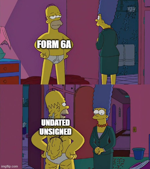 Pow Hing & Anor v Registrar of Titles, Malacca | FORM 6A; UNDATED UNSIGNED | image tagged in homer simpson's back fat | made w/ Imgflip meme maker