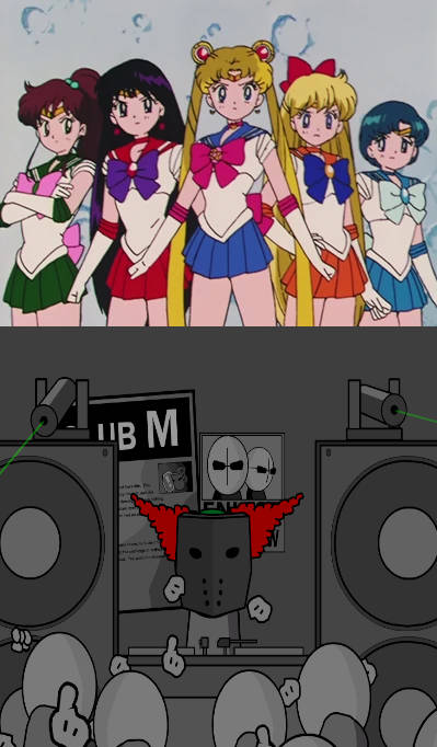 High Quality Inner Sailor Scouts Vs Tricky The Clown Blank Meme Template