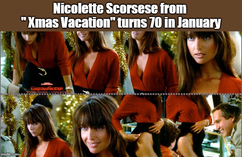 Nicolette Scorsese from 
" Xmas Vacation" turns 70 in January | made w/ Imgflip meme maker