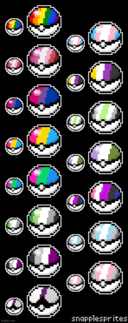 Pokéballs | image tagged in pride pok balls | made w/ Imgflip meme maker
