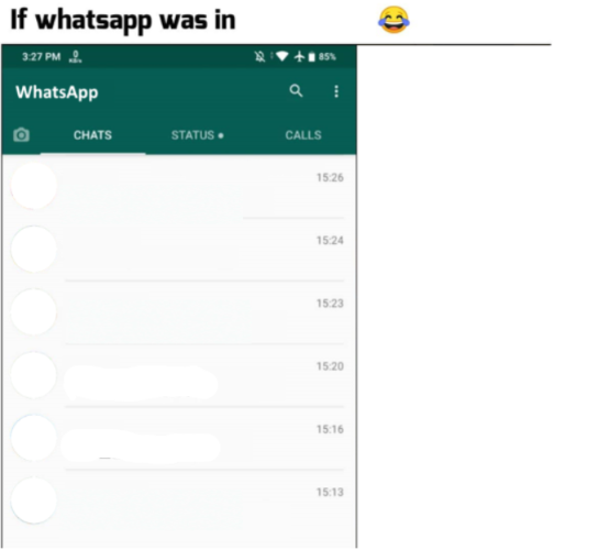 if whatsapp was in X but freedom Blank Meme Template
